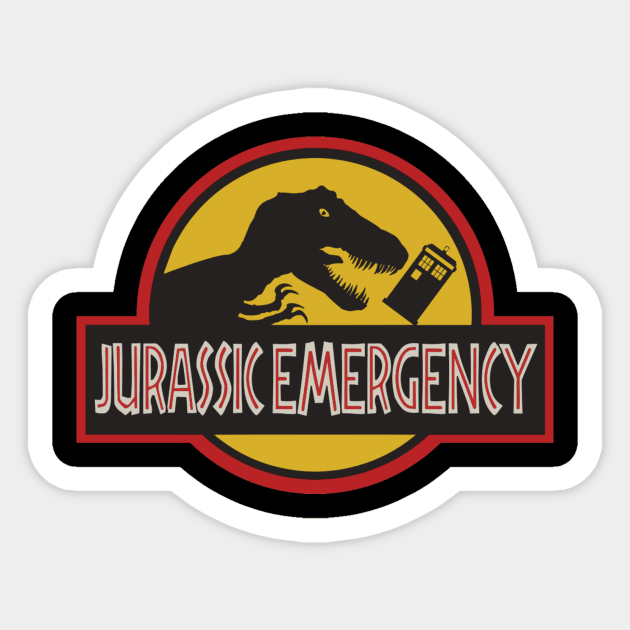 Jurassic Emergency Sticker by Brantoe